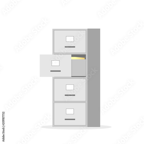 Fotomural File cabinet with four drawer