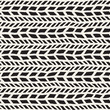 © Samolevsky - Simple ink geometric pattern. Monochrome black and white strokes background. Hand drawn ink texture for your design..