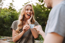 Cropped Image Of Happy Lovely Young Couple Holding Credit Card