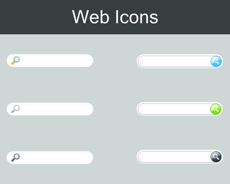 Internetsuche, Web Icons, Set