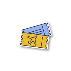 Wall Mural - airplane tickets patch