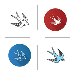 Poster - Swallow bird icon