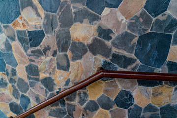 Wall Mural - Iron railing on stone concrete wall