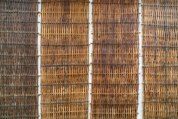 Wall Mural - Old Bamboo weave wall