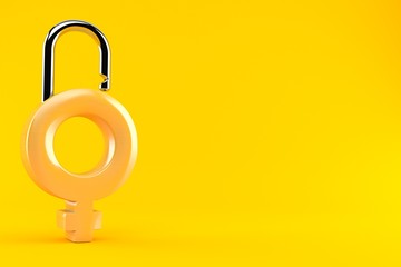 Poster - Female padlock concept