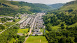 Aerial view of th village of Cwm in Ebbw Vale, South Wales