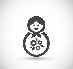 Matryoshka icon vector