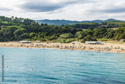 Castell Beach Costa Brava Girona Catalonia Spain This Castell Beach Costa Brava Girona Catalonia Spain