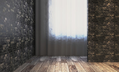  Abstract  toilet and bathroom interior for background. 3D rendering.