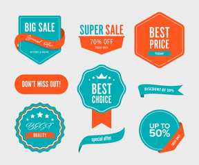 Wall Mural - sale banner and label and badges vintage design.