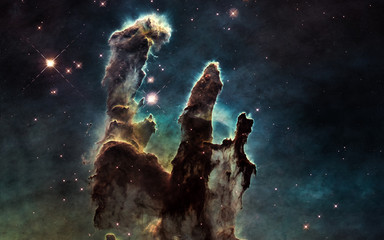Wall Mural - pillars of creation. deep space. elements of the image are furnished by nasa
