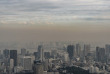 Fototapeta  - モヤに包まれる高層ビル群 Cityscapes of tokyo in Fog