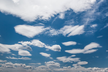 Cumulus clouds on blue sky