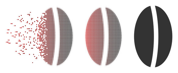 Fototapete - vector wheat seed icon in sparkle, pixelated halftone and undamaged entire variants. disappearing ef