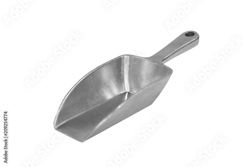 Fotografía Stainless coffee bean spoon isolated on a white background