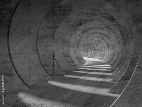 Obraz w ramie Okrągły tunel 