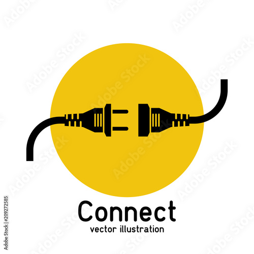 Fotografía Connection concept, icon isolated on white background