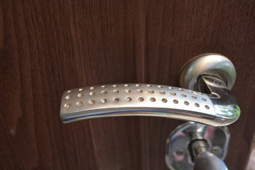 Handle external door in stainless steel with lock at the bottom