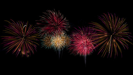 fireworks on black background