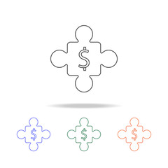 Poster - jigsaw puzzle icon. Elements of banking in multi colored icons. Premium quality graphic design icon. Simple icon for websites, web design, mobile app, info graphics