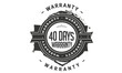 © uguhimeaiko - 40 days warranty icon stamp