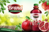 Pomegranates bottled juice ads