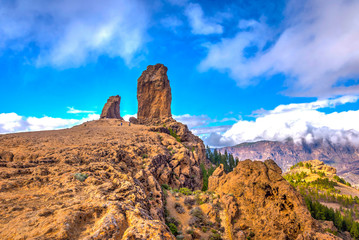 Wall Mural - Roque Nublo peak rock, Gran Canaria, Spain