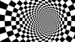 Optical black and white tunnel illusion