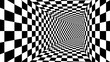 Optical Square Black and White Illusion