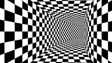 Optical Square Black And White Illusion