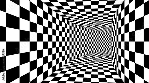 Fotografía Optical Square Black and White Illusion