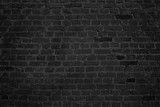 Fototapeta Desenie - dark black old brick wall