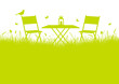 Summer Garden Table & Chairs Green