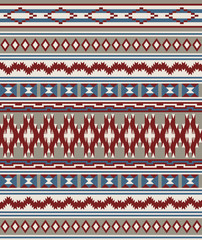 Seamless American Indians tribal pattern. Navajo ethnic style. 