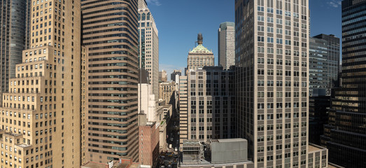 Office buildings panorama around 45th Street in New York