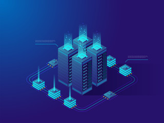 Poster - data center or cryptocurrency market.