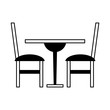 © Jemastock - Table and chairs vector illustration graphic design