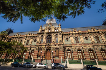 Canvas Print - Palacio de las Aguas Corrientes , Water Company Palace - Buenos Aires, Argentina