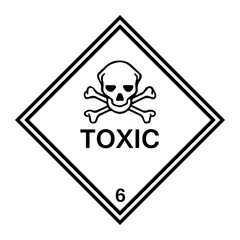 Wall Mural - Hazard Warning Toxic 6 Labels