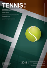 Wall Mural - Tennis Championship Poster Vector illustration