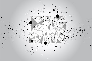 Poster - polygon dot connected big data concept