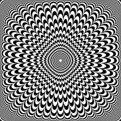 Wall Mural - optical illusion design. abstract op art pattern.