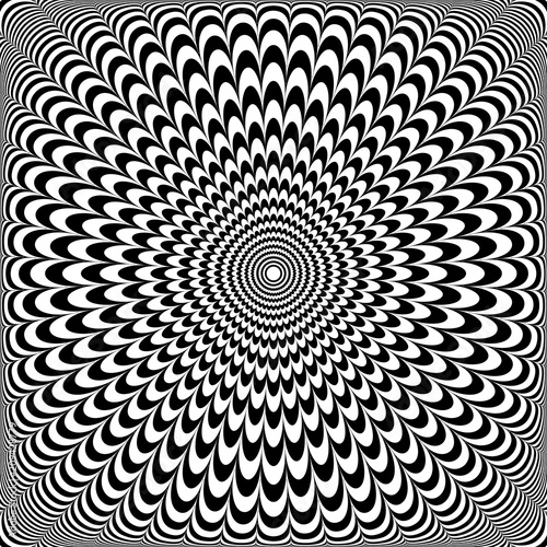 Fotomural Optical illusion design. Abstract op art pattern.