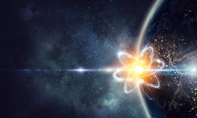 Wall Mural - astronomy concept backdrop. 3d rendering