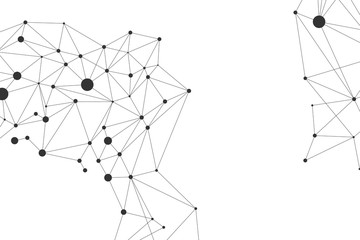 Aufkleber - Network Connecting dot polygon background : Concept of Network, Business, Connecting, Molecule, Data, Chemical