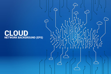 Aufkleber - Cloud computing network  circuit line concept