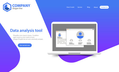 Wall Mural - New Trendy Website Landing Page vector theme template design