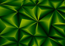 Abstract Green Triangle Polygon Pattern Background Texture Vector Illustration.
