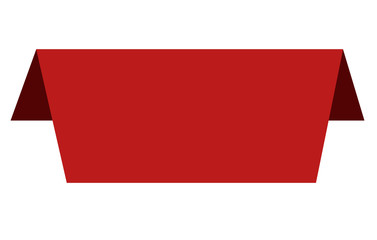 Aufkleber - Labels and Stickers sign. red banners on white background. flat style. ribbon banner.
