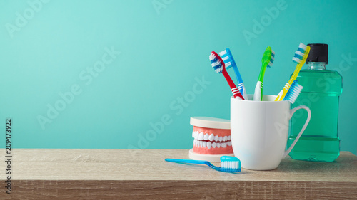 Fotomural Dental care and hygiene concept
